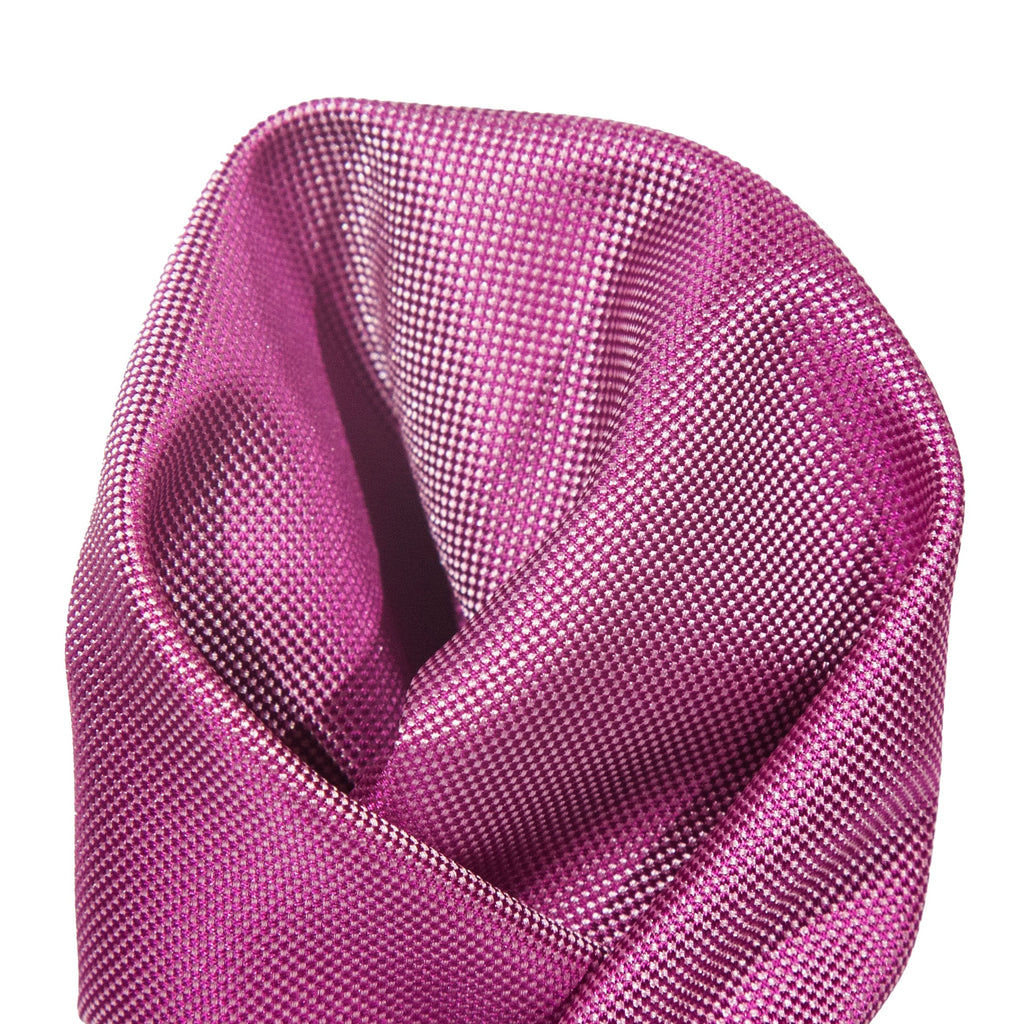 Magenta Luxury Textured Weave Pocket Square