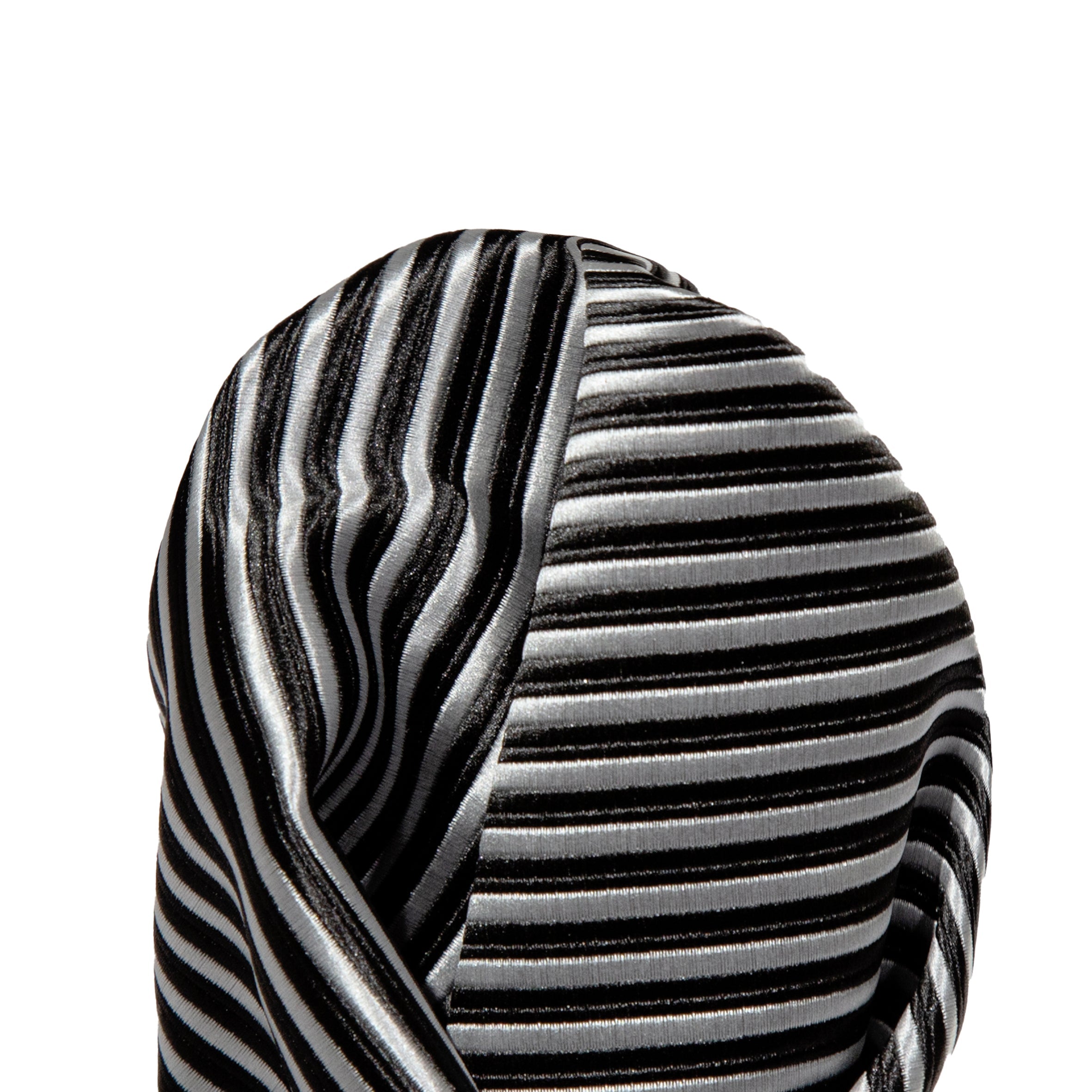 Black/White Luxury Mini Striped Weave Pocket Square