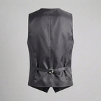 Monaco Vest Pure Wool Charcoal