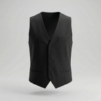 Ashford Premium Wool Jet Black Waistcoat
