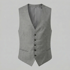 Monaco Vest Pure Wool Grey