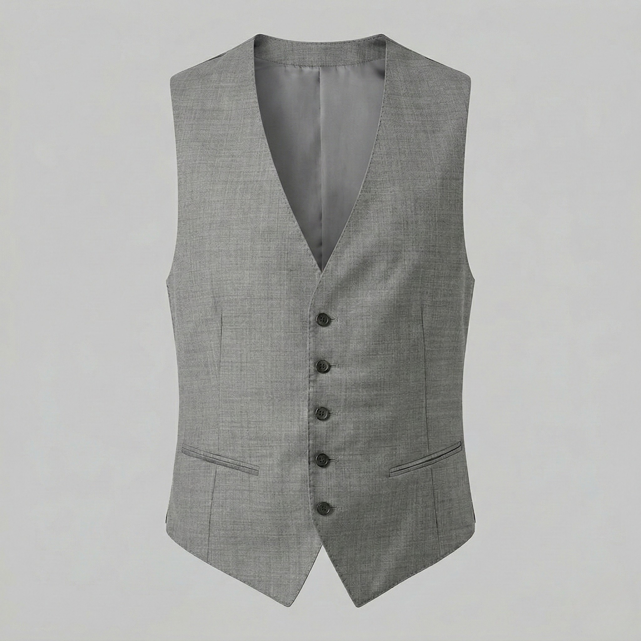 Monaco Vest Pure Wool Grey