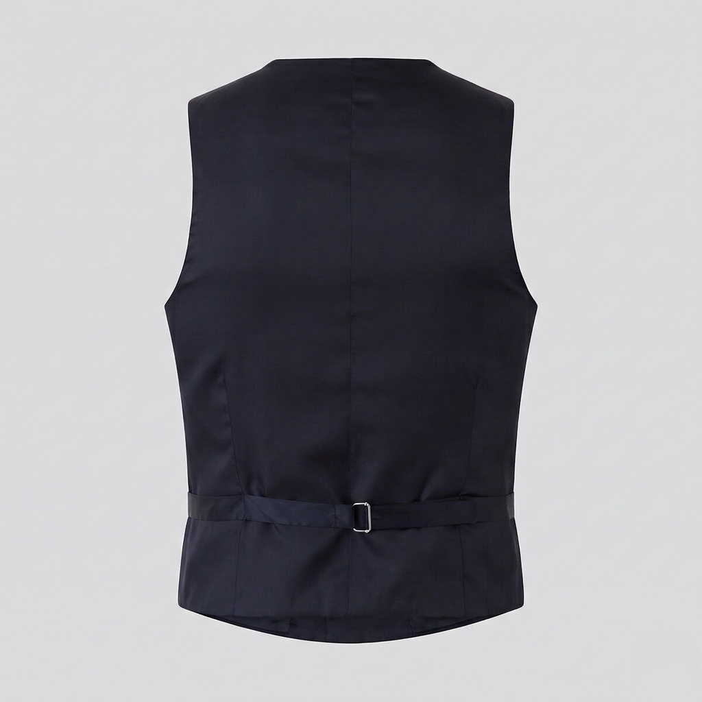 Monaco Vest Pure Wool Navy