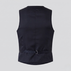 Monaco Vest Pure Wool Navy