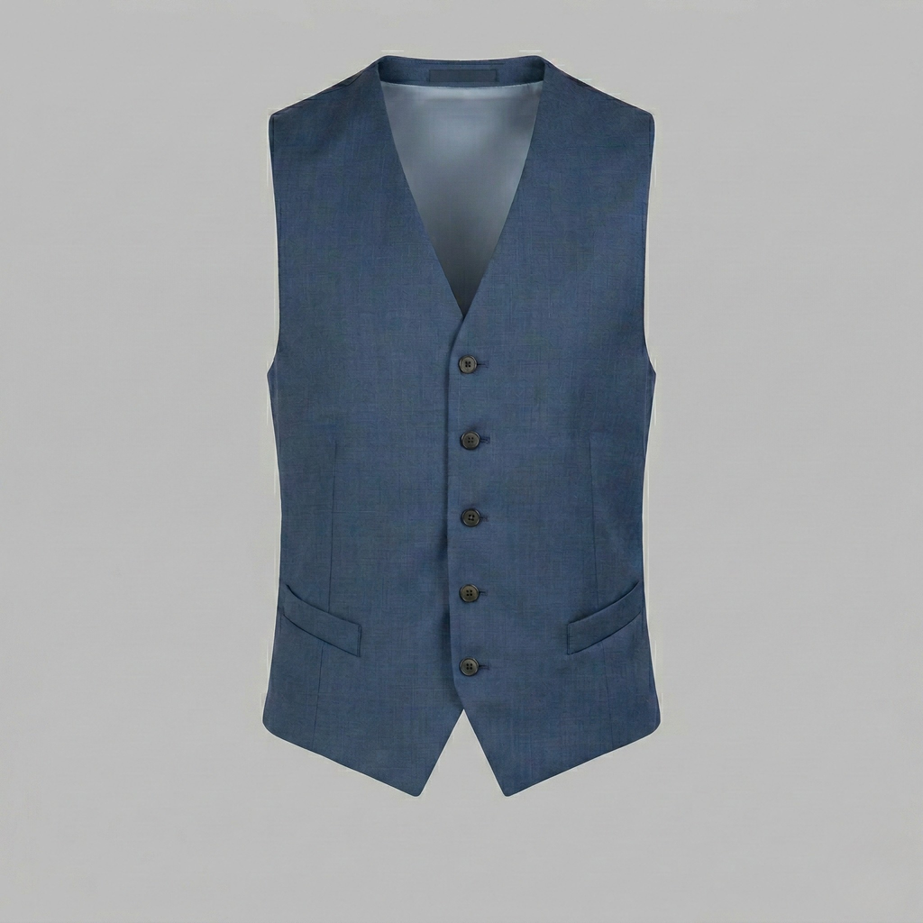 Noble Vest Pure Wool Blue