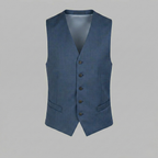 Noble Vest Pure Wool Blue