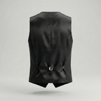 Ashford Premium Wool Jet Black Waistcoat