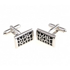 Silver/Black Mosaic Cuff Link