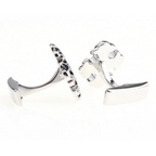Silver/Black Antique Cross Cuff Links