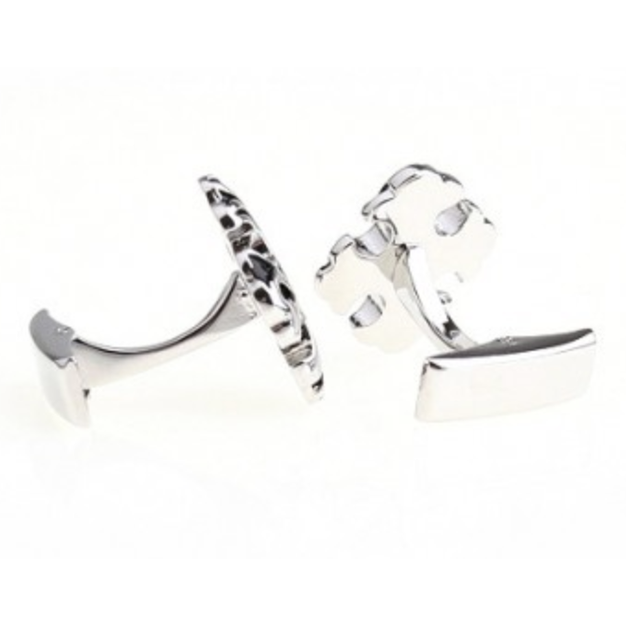 Silver/Black Antique Cross Cuff Links