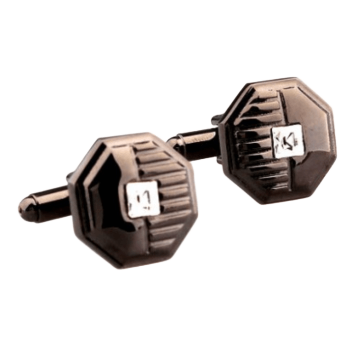 Crystal Octagon Cuff Links
