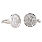 Silver Maltese Cross Cuff Links