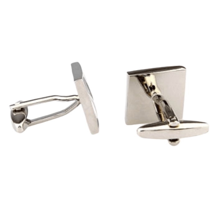 Silver/Black/White Wave Enamel Cuff Links