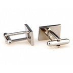 Silver/Blue Rectangle Cuff Links