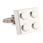 Silver Square Spot Cuff Links