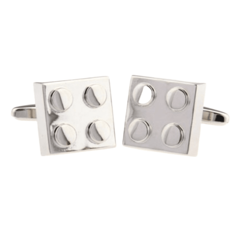 Silver Square Spot Cuff Links