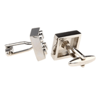 Silver Square Spot Cuff Links