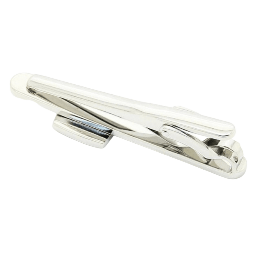 Silver/Black Mens Tie Bar