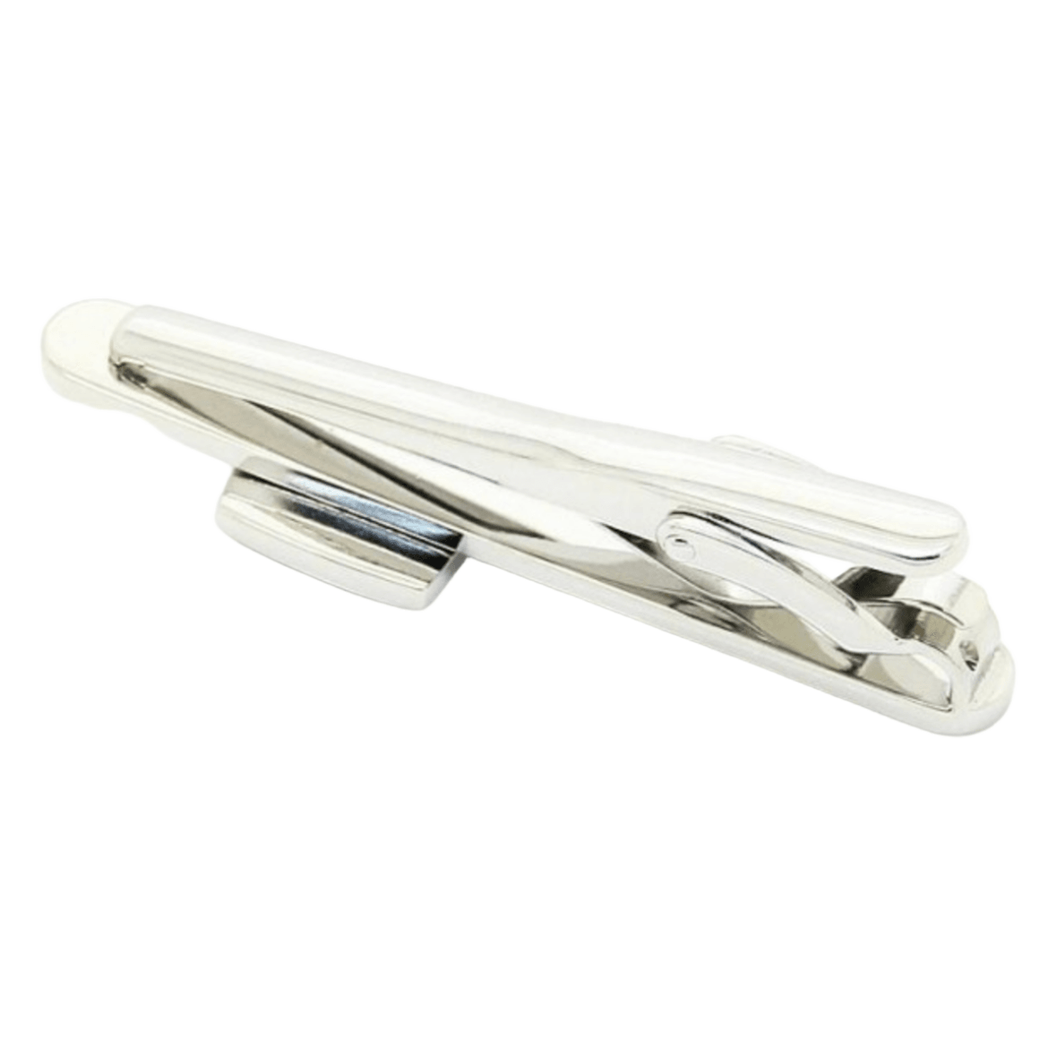 Silver/Black Mens Tie Bar
