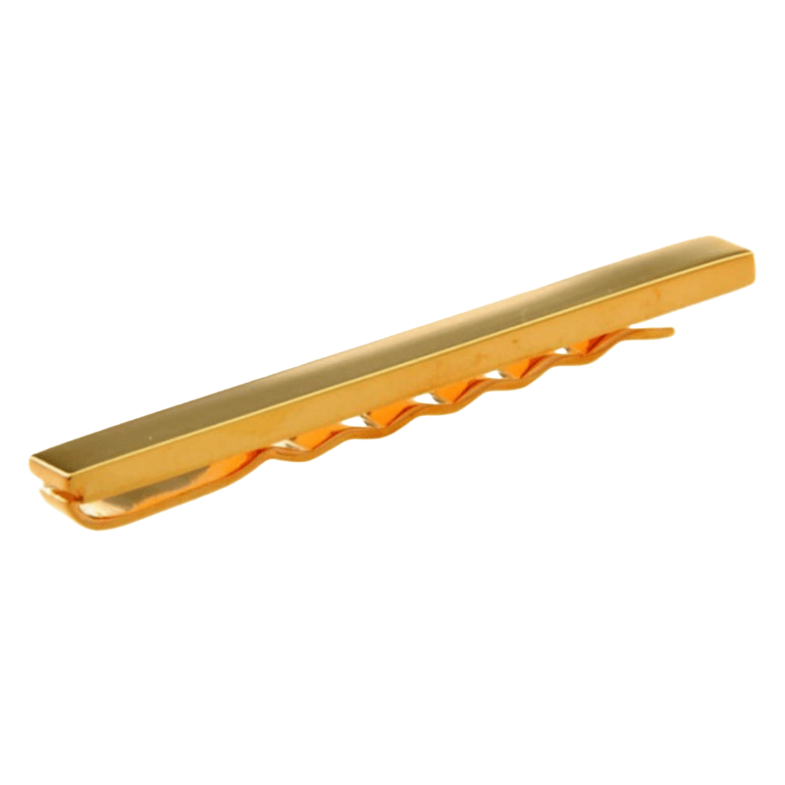 mens tie clip in a plain gold 