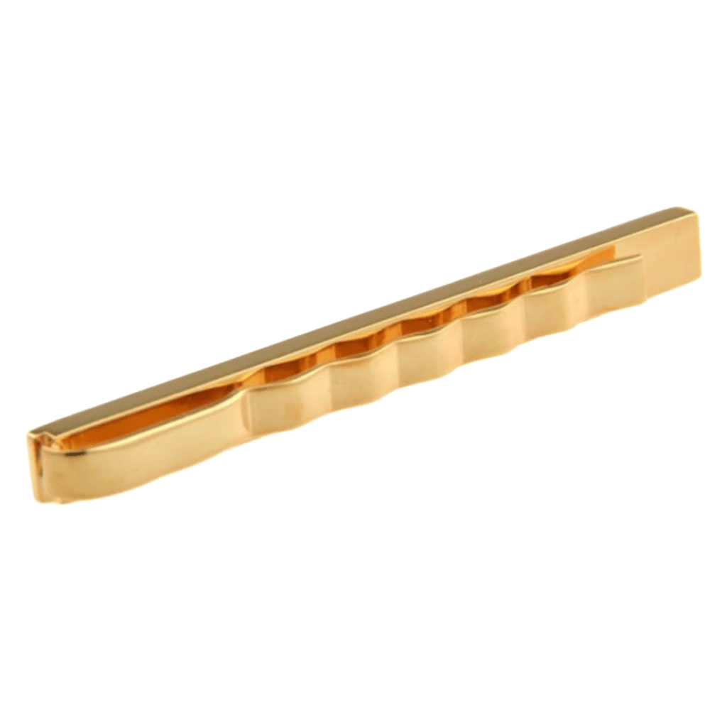 mens gold tie clip in plain finish