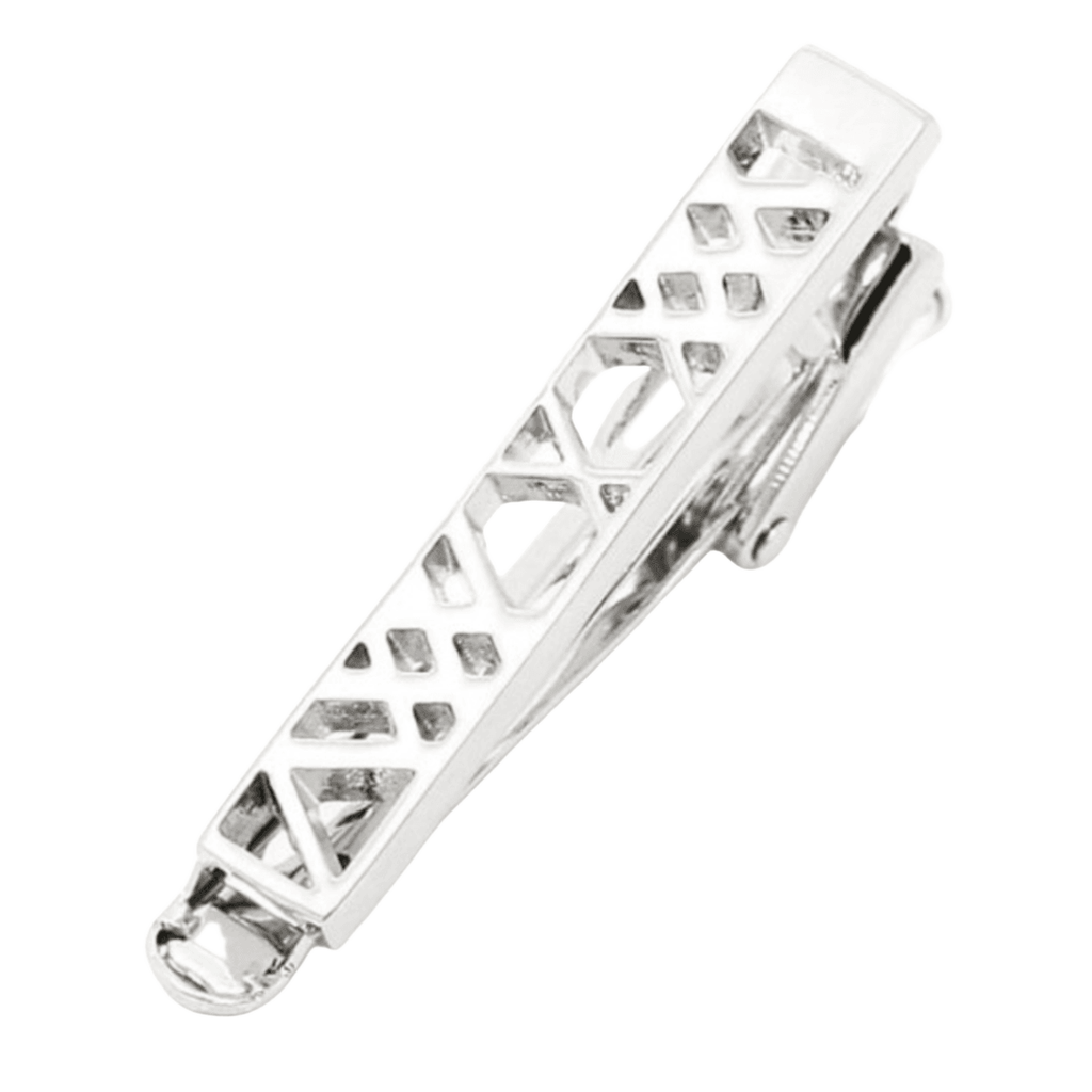 mens silver roman numerals tie clip by james adelin