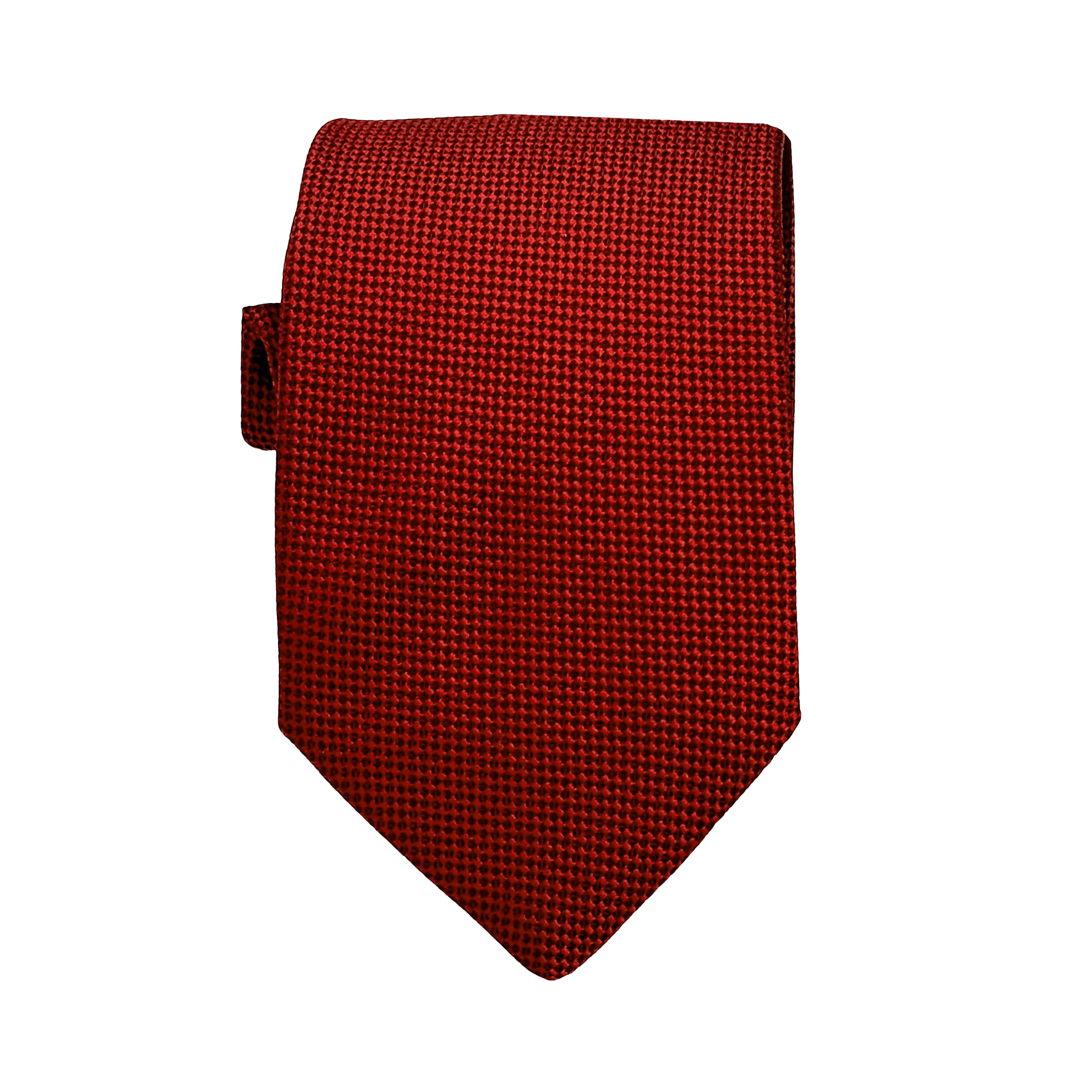 Burnt Orange Luxury Oxford Weave 7.5cm Neck Tie