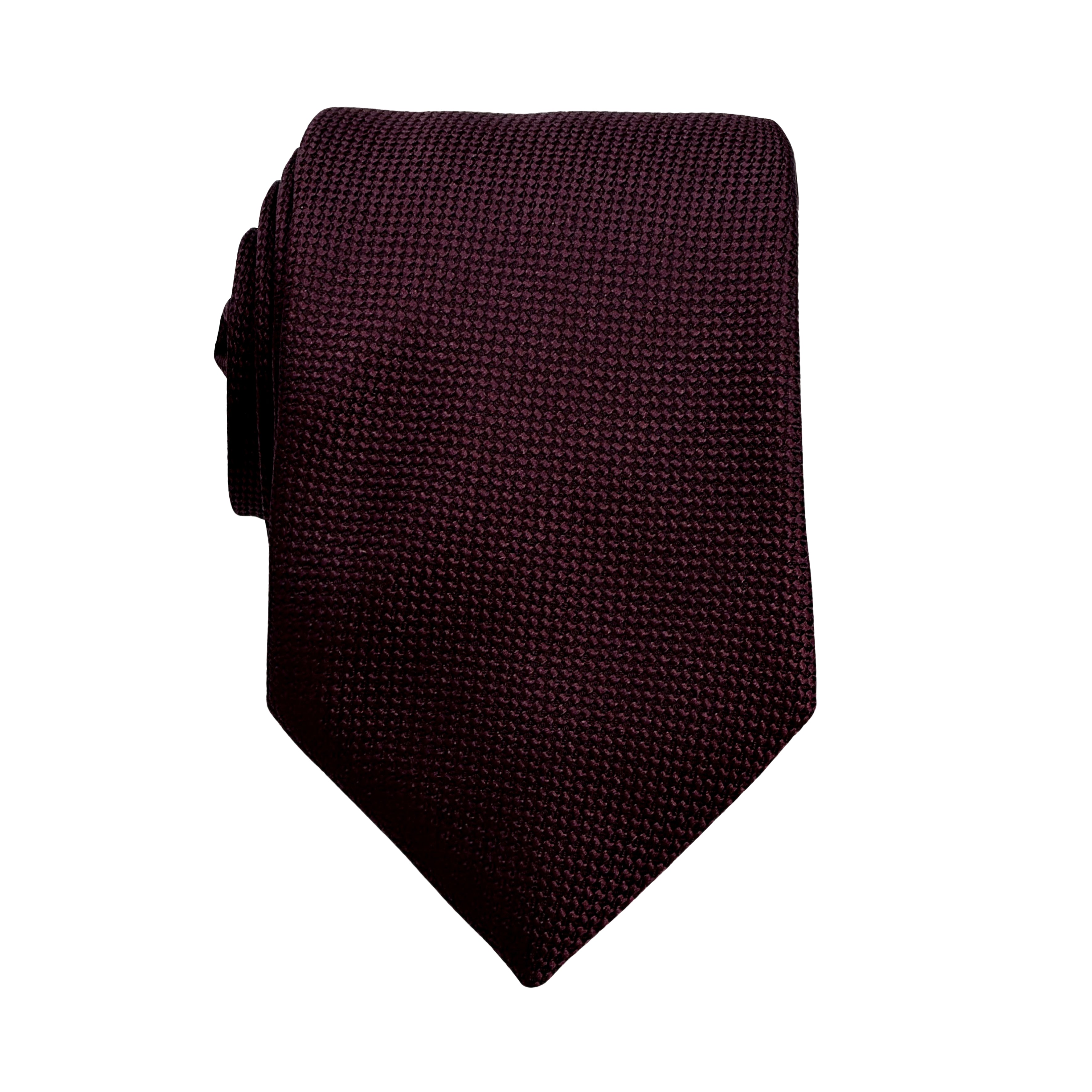 Wine Luxury Oxford Weave 7.5cm Neck Tie