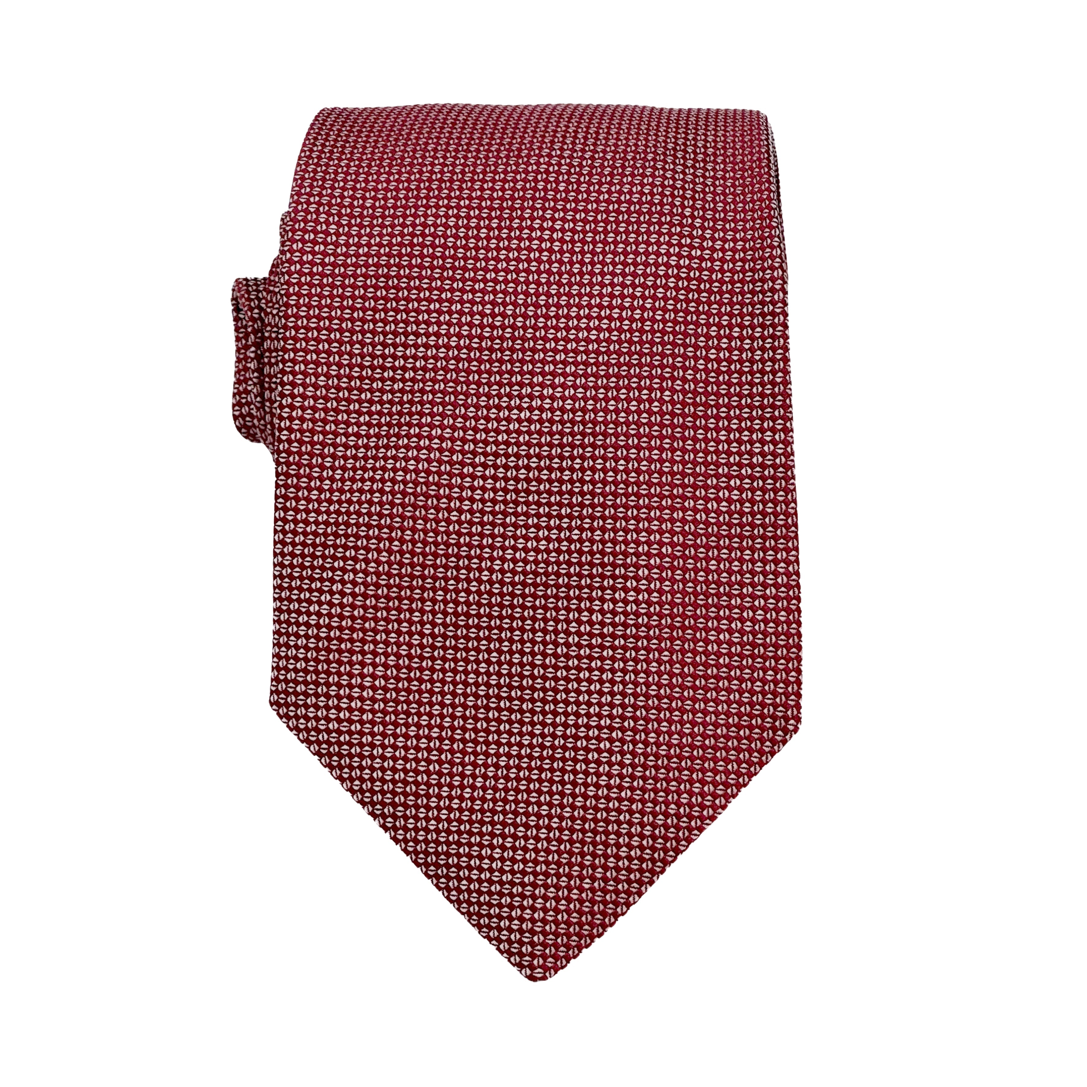 Burgundy Luxury Oxford Weave 7.5cm Neck Tie