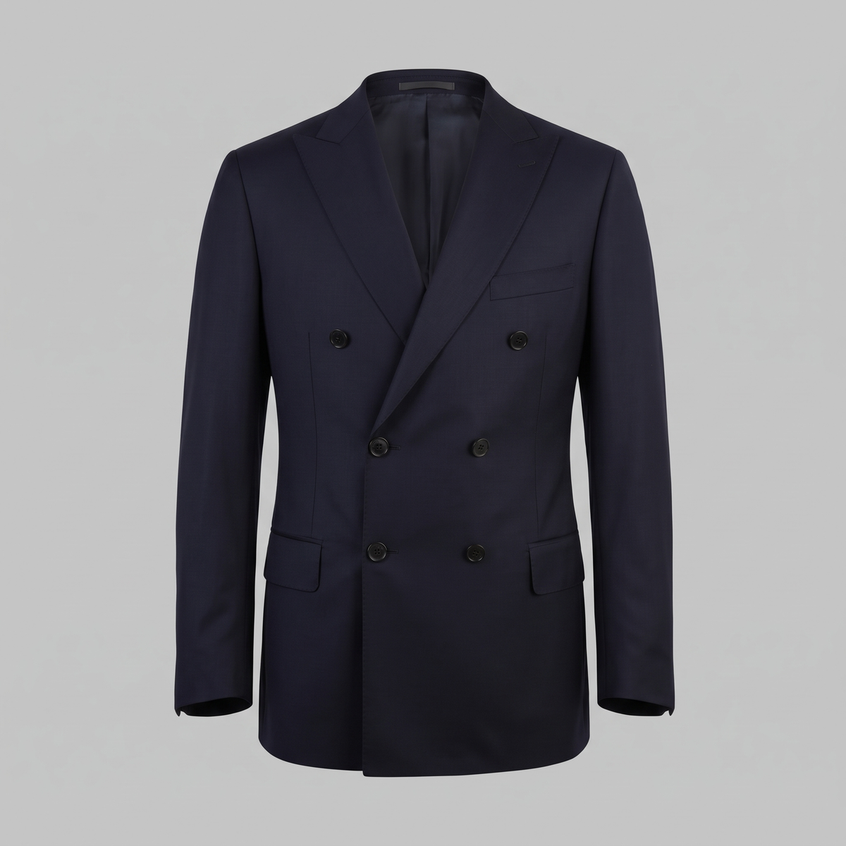 The Gala Double Breasted Jacket Pure Wool Navy