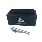 James Adelin Matte silver Concave Plain Tie Clip