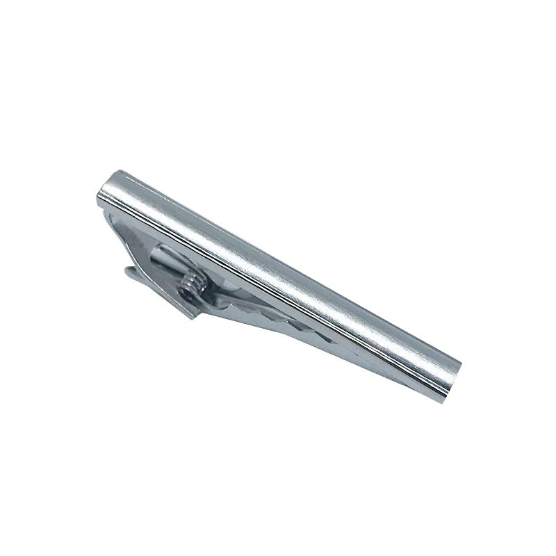 James Adelin Matte silver Concave Plain Tie Clip