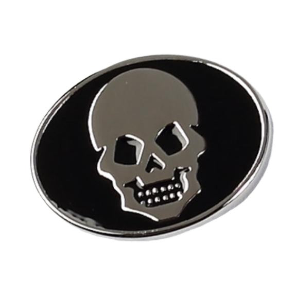 Silver/Black Skull Cuff Links