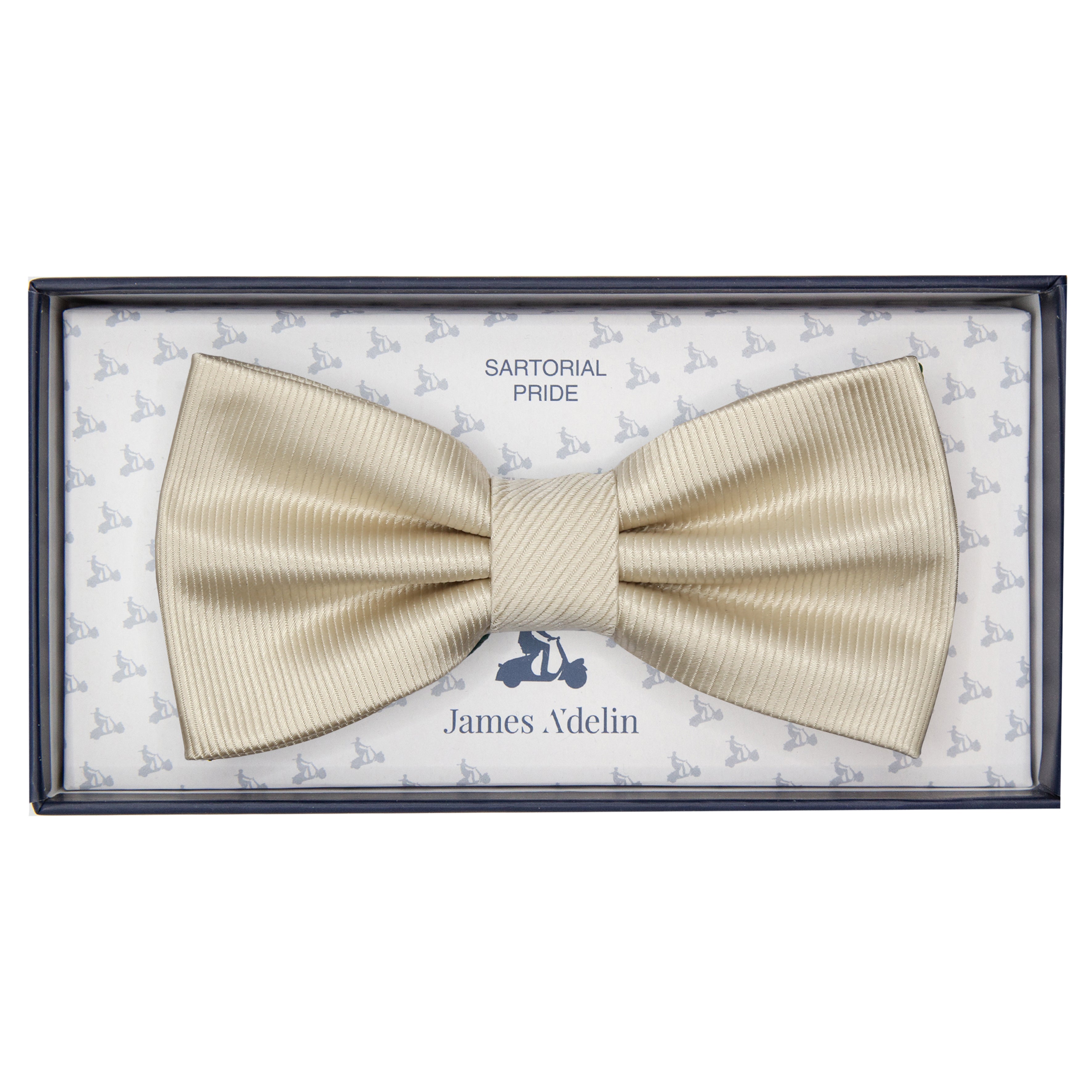Champagne Pure Silk Twill Weave Bow Tie