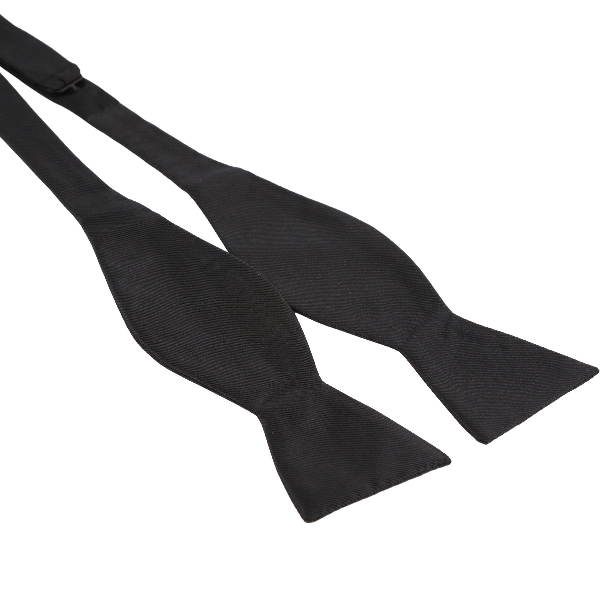 Black Pure Silk Twill Weave T.Y.O. Bow Tie